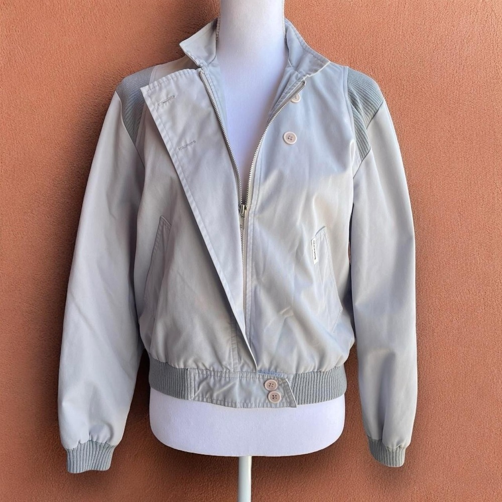 Vintage Nelson Hall Grey Zip Up Bomber Jacket with Pockets
